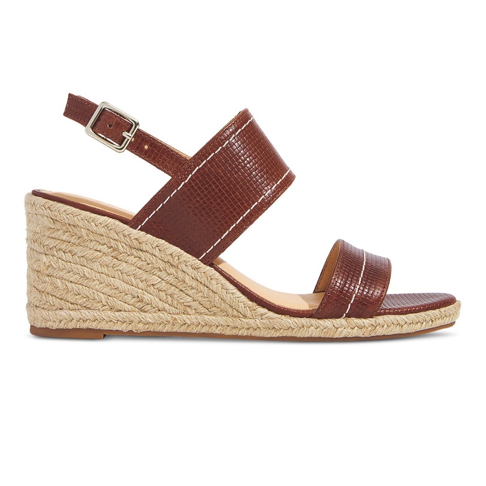 🤎Jack Rogers Women's Sunset Slingback Espadrille Platform Wedge Sandals🤎